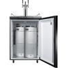 imageSummit Appliance SBC635MTRIPLE 24quot Wide Kegerator Black FullSized Beer Dispenser 56 cuft Capacity Triple Tap System Stainless Steel Floor Cover Digital Thermostat Automatic DefrostBlack