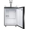 imageSummit Appliance SBC635MTRIPLE 24quot Wide Kegerator Black FullSized Beer Dispenser 56 cuft Capacity Triple Tap System Stainless Steel Floor Cover Digital Thermostat Automatic DefrostBlack