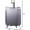imageSummit Appliance SBC682CFTWIN 24quot Wide BuiltIn Cold Brew Coffee Kegerator 56 cuft Capacity Weatherproof Design Dual Tap System Automatic Defrost Digital Thermostat 4 Casters Tap Cool SystemStainless Steel