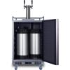 imageSummit Appliance SBC682CFTWIN 24quot Wide BuiltIn Cold Brew Coffee Kegerator 56 cuft Capacity Weatherproof Design Dual Tap System Automatic Defrost Digital Thermostat 4 Casters Tap Cool SystemPanel Ready
