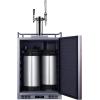 imageSummit Appliance SBC682PNRCMTWIN Panel Ready 24quot Wide Builtin Cold BrewNitro Coffee Kegerator Panel Not Included 56 cuft Interior Dispenses Both Flat and Nitro Coffee Dual Tap SystemPanel Ready