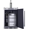 imageSummit Appliance SBC683OS 24quot Wide Builtin Outdoor Beer Kegerator 56 cuft Interior Weatherproof Automatic Defrost Digital Thermostat Tap Cool System Adjustable Shelves 4 CastersStainless Steel