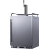 imageSummit Appliance SBC683OS 24quot Wide Builtin Outdoor Beer Kegerator 56 cuft Interior Weatherproof Automatic Defrost Digital Thermostat Tap Cool System Adjustable Shelves 4 CastersStainless Steel
