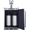imageSummit Appliance SBC683OSTRIPLE 24quot Wide Builtin Outdoor Beer Kegerator 56 cuft Interior Weatherproof Automatic Defrost Digital Thermostat Tap Cool System Adjustable Shelves 4 CastersStainless Steel