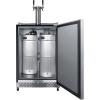 imageSummit Appliance SBC696OSWKDTWIN 24quot Wide BuiltIn Outdoor Wine Kegerator Weatherproof FullSized Wine Dispenser Complete Dual Tap Kit Automatic Defrost Digital Thermostat Open Door Alarm