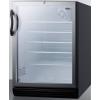 imageSummit Appliance SCR600BGLBIDTPUBADA Commercial ADA Compliant Glass Door Builtin Craft Beer and Wine Refrigerator with Auto Defrost Digital Thermostat Lock and Black Cabinet