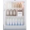 imageSummit Appliance SCR600GLBIADA Commercially Listed ADA Compliant Builtin Undercounter 24quot Wide Beverage Center in White Cabinet with Glass Door Automatic Defrost Adjustable Glass Shelves and Lock