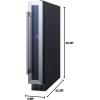 imageSummit Appliance SWC007 Commercial 6quot Wide ADA Compliant Builtin Undercounter Wine Cellar with 7 Bbottle Capacity Glass Door Black Cabinet Auto Defrost Digital Thermostat and LED LightingGlass  Black