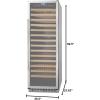 imageSummit Appliance SWC1926BCSS 24quot Wide Single Zone Wine Cellar Builtin Capable Stainless Steel Trimmed Glass Door 165 Bottles Capacity LED Lighting Factoryinstalled Lock Open Door Alarm