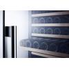 imageSummit Appliance SWC1966CSS Commercial 160 Bottle 2Zone Wine Cellar with Glass Door Auto Defrost Digital Thermostats Professional Handle LED Lighting Lock and Stainless Steel Wrapped Cabinet