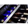imageSummit Appliance SWC530BLBIST Commercially Approved Dual Zone BuiltIn Wine Cellar with Glass Door Digital Thermostat Auto Defost Stainless Steel Trimmed Shelves and Black CabinetStainless Steel
