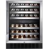 imageSummit Appliance SWC530BLBIST Commercially Approved Dual Zone BuiltIn Wine Cellar with Glass Door Digital Thermostat Auto Defost Stainless Steel Trimmed Shelves and Black CabinetStainless Steel