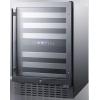 imageSummit Appliance SWC532BLBIST Commercially Approved Dual Zone 24quot Wide BuiltIn Wine Cellar with Seamless Stainless Steel Trimmed Glass Door Full Extension Shelves Digital Thermostat ampamp Black CabinetStainless Steel