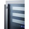 imageSummit Appliance SWC532BLBIST Commercially Approved Dual Zone 24quot Wide BuiltIn Wine Cellar with Seamless Stainless Steel Trimmed Glass Door Full Extension Shelves Digital Thermostat ampamp Black CabinetStainless Steel