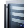 imageSummit Appliance SWC532BLBIST Commercially Approved Dual Zone 24quot Wide BuiltIn Wine Cellar with Seamless Stainless Steel Trimmed Glass Door Full Extension Shelves Digital Thermostat ampamp Black CabinetStainless Steel  Black