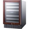 imageSummit Appliance SWC532BLBISTPNR Commercially Approved Dual Zone 24quot Wide BuiltIn Wine Cellar with PanelReady Glass Door Full Extension Shelves Digital Thermostat and Black Cabinet