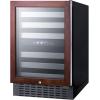 imageSummit Appliance SWC532BLBISTPNR Commercially Approved Dual Zone 24quot Wide BuiltIn Wine Cellar with PanelReady Glass Door Full Extension Shelves Digital Thermostat and Black Cabinet