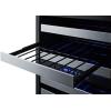 imageSummit Appliance SWCDAF24 24quot Wide Combination DualZone Wine Cellar and 2Drawer AllFreezer 34 cuft Refrigerator Capacity Up to 46 Bottles Wine Cellar Digital Control Both UnitsStainless Steel