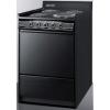 imageSummit Appliance TEM610C 24quot Wide Electric Range in Black with Lower Storage Compartment Indicator Lights Broiler Tray Antitip Bracket Recessed Oven Door Pushtoturn Burner Knobs