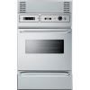 imageSummit Appliance TEM755BKW 24quot Wide 115V Electric Wall Oven in Stainless Steel Professional Towel Bar Handles Adjustable Oven Racks Broiler Function Dial Controls 35quotH x 24quotW x 245quotD