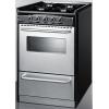 imageSummit Appliance TNM1107BRW 20quot Wide Slidein Style Gas Range in Stainless Steel with Open Burners Oven Window Professional Towel Bar Handles Adjustable Oven Racks and Electronic IgnitionStainless Steel  Black