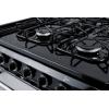 imageSummit Appliance TTM6307BKSW 24quot Wide Gas Range in Stainless Steel with Sealed Burners High Backguard ClockTimer Oven Window Towel Bar Handles and Electronic Ignition