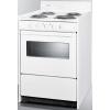imageSummit Appliance WEM610W 24quot Wide Electric Coil Top Range in White with Oven Window Interior Light Lower Storage Compartment Recessed Oven Door Broiler Tray