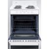 imageSummit Appliance WEM610W 24quot Wide Electric Coil Top Range in White with Oven Window Interior Light Lower Storage Compartment Recessed Oven Door Broiler Tray