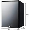 imageSummit MB26SS 16quot Wide Compact Minibar Hotel Quiet Operation at 334 dB Factory Installed Lock Automatic Defrost Compact Dimensions White Interior Interior LED lightStainless Steel