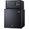 imageSummit Mini Bar ampamp Hotel Room Safe Combination Hospitality Refrigerator ampamp Safe Combo Stainless Steel  MBSAFESSBlack