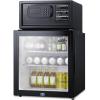imageSummit Mini Bar ampamp Hotel Room Safe Combination Hospitality Refrigerator ampamp Safe Combo Stainless Steel  MBSAFESSGlass
