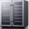 imageSummit SWBV3071 Under Counter Beverage Refrigerator  Stainless Steel Doors with Glass and Black Cabinet GlassBlackGlassBlack