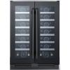 imageSummit SWC24GKS 24quotquot Dual Zone Wine Cellar with 52 cu ft or 42 Bottle Capacity Digital Thermostat Stainless Steel Trimmed Wooden Shelves LED Lighting in Black Stainless Steel
