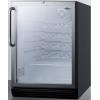 imageSummit SWC6GBLTBADA Wine Chiller Beverage Refrigerator GlassBlack