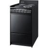 imageSummit TEM110C 20quotquot Freestanding Electric Range with 4 Coil Elements 246 cu ft Oven Capacity Chrome Drip Pans Storage Drawer Indicator Lights in Black