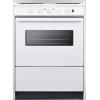 imageSummit WEM610RW 24quotquot SlideIn Electric Range with 4 Elements Waist High Broil Oven Racks Chrome Drip Pans Indicator Lights and PushToTurn Burner Knobs in White