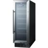 imageSummit 12 Glass Door BuiltIn Wine Cellar 21 Bottle Wine Refrigerator SWC1224BStainless Steel