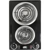 imageSummit 12quot 2 Burner Electric Cooktop 230V Radiant Cooktop Coil Elements Made in the USA White CCE225WHBlack