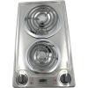 imageSummit 12quot 2 Burner Electric Cooktop 230V Radiant Cooktop Coil Elements Made in the USA White CCE225WHStainless Steel