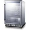 imageSummit 24 Beverage Center Outdoor Beverage Refrigerator Mobile Beverage Center 50 cuft Capacity Stainless Steel ampamp Glass SCR611GLOSRIStainless Steel