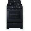 imageSummit 24 Inch Wide Gas Range 4 Sealed Burners 29 cuft Oven ADA Compliant RG2402B WhiteBlack