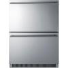 imageSummit 24 Two Drawer Freezer 354 cuft Capacity ADA Compliant ENERGY STAR Stainless Steel Panel Ready Capable ADFD2D24 Panels not included