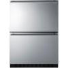 imageSummit 24 Two Drawer Refrigerator 37 cuft Capacity ADA Compliant Outdoor Refrigerator Stainless Steel Panel Ready Capable ADRD241OS Panels not includedStainless Steel