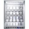 imageSummit 24 Wine Cellar Outdoor Wine Refrigerator 20 Bottle Capacity Single Zone Wine Cellar Stainless Steel ampamp Glass SCR611GLOSCH