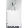 imageSummit 24quot Nitro Cold BrewCold Brew Kegerator Combination Dual Tap Kit ADA Compliant White  SBC58WHBIADACMTWINWhite