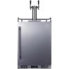 imageSummit 24quot Outdoor Wine ampamp Beer Kegerator Dual Tap Weatherproof Beer and Wine Dispenser Stainless Steel  SBC683OSTWINBW