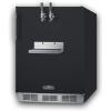 imageSummit 24quot Undercounter Kegerator Dual Front Beer Tap No Drill Beer Dispenser ADA Compliant Black  SBC58BFRTPADALHD Left Handed Door SwingBlack