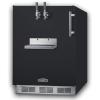 imageSummit 24quot Undercounter Kegerator Dual Front Beer Tap No Drill Beer Dispenser Stainless Steel  SBC7BRSFRTPBlack