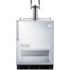 imageSummit 24quot Undercounter Kegerator Dual Tap Kit ADACompliant Glass Door SBC56GBICSSADAMetallic