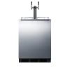 imageSummit 24quot Undercounter Kegerator Dual Tap Kit ADACompliant Stainless Steel  SBC58BLBIADA
